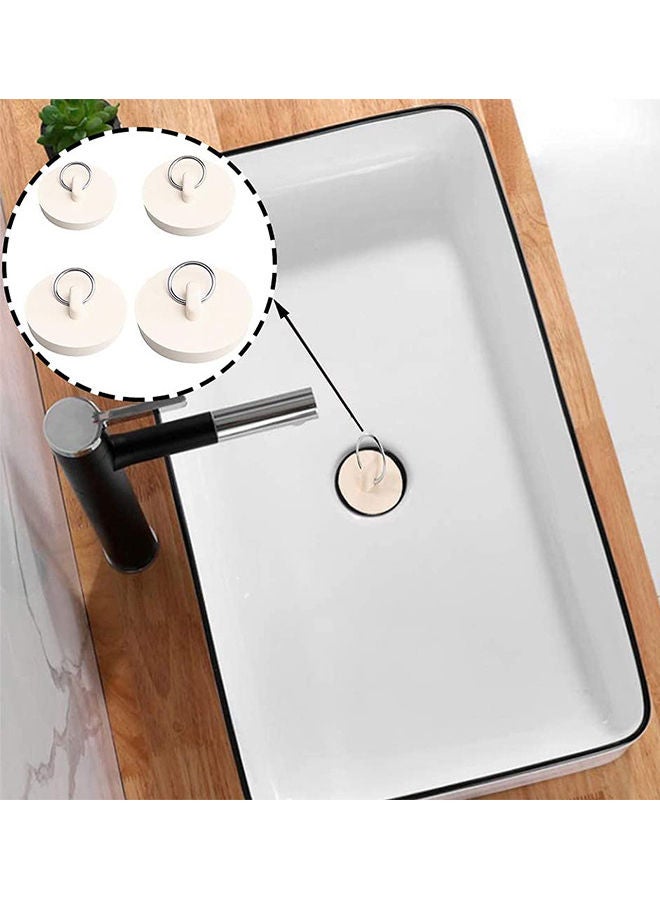 12-Pieces Four Size Drain Stopper Set White 4.7cm - Image 4